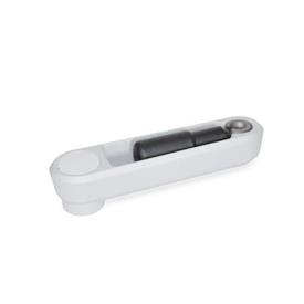 GN 472.5 Umleggriff-Handkurbeln, Aluminium, Umlegmechanik Edelstahl Farbe: SR - silber, RAL 9006, strukturmatt