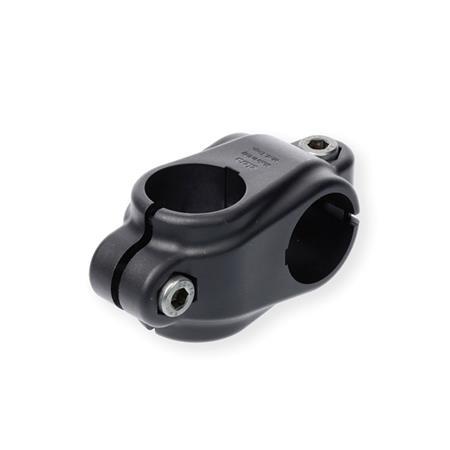 GN 132.9 Two-Way Connector Clamps, Plastic Color: S - Black, RAL 9005, matte finish