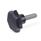 GN 6336.10 Star Knobs, Plastic, Threaded Stud Stainless Steel, with Brass / Plastic Pivot Material of the trust pad: MS - Brass
