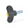 GN 633 Wing Screws, Plastic Color of the cover cap: DGB - Yellow, RAL 1021, matte finish