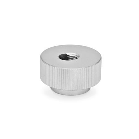 Manopole zigrinate per serraggio rapido GN 6303.1: Acciaio INOX