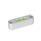 GN 2283 Livelle a bolla monodirezionali, Corpo di contenimento alluminio, per montaggio con viti Materiale / Finitura: ALN - Anodizzato, colore naturale
Sensibilità: 50 - Minuti angolari, movimento bolla di 2 mm
Tipo: AV - Allineata, montaggio frontale (non regolabile)