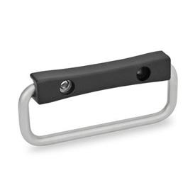 GN 425.9 Folding Handles, Stainless Steel Type: B - Mounting the operator's side with through hole<br />Identification no.: 3 - Handle 180° foldaway<br />Finish: SW - Black, RAL 9005, textured finish
