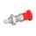 GN 817 Stainless Steel Indexing Plungers with Red Knob Material: NI - Stainless steel
Type: BK - Without rest position, with lock nut
Color: RT - Red, RAL 3000, matte finish