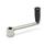 GN 269 Stainless Steel Cranked Handles Bohrung: V - With square
