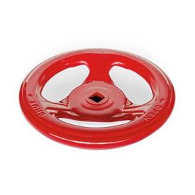 GN 227.7 Handwheels, Pressed Steel , for Valves Color: RTK - Red, RAL 3000