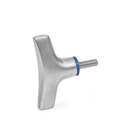 GN 8351 Wing Screws, Stainless Steel, Hygienic Design Finish: MT - Matte finish (Ra < 0.8 µm)<br />Material (Sealing ring): F - FKM