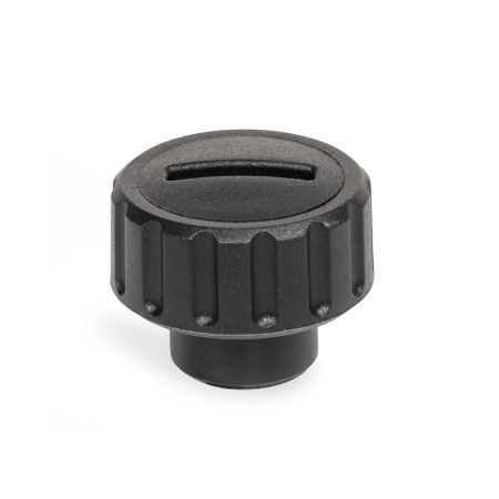 Knurled Nuts GN 592: Plastic, Threaded Bushing Brass