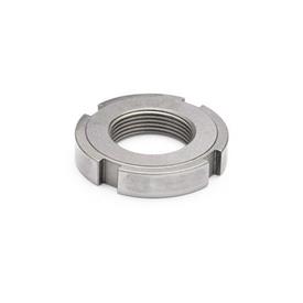 DIN 1804 Slotted Locknuts, Stainless Steel 