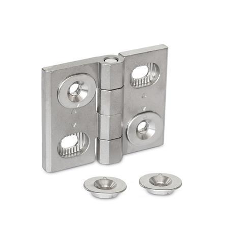 GN 127 Hinges, Stainless Steel, Adjustable Material: A4 - Stainless steel
Type: B - Horizontally adjustable