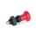 GN 617.2 Indexing Plungers, Plastic, Plunger Pin Stainless Steel, with and without Rest Position, with Red Knob Type: BK - Without rest position, with lock nut
Material: NI - Stainless steel