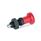 GN 617.2 Indexing Plungers, Threaded Body Plastic, Plunger Pin Stainless Steel, with Red Knob Type: BK - Without rest position, with lock nut
Material: NI - Stainless steel