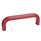 GN 565.1 Cabinet U-Handles, Aluminum Finish: RS - Red, RAL 3000, textured finish