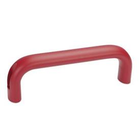 GN 565.1 Cabinet U-Handles, Aluminum Finish: RS - Red, RAL 3000, textured finish
