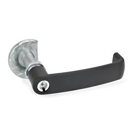 GN 119.3 Latches with Cabinet U-Handle Type: VDE - With double bit<br />Finish: SW - Black, RAL 9005, textured finish