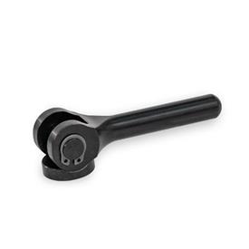 GN 9027 Spiral Cam Lever, Steel Type: B - With contact plate