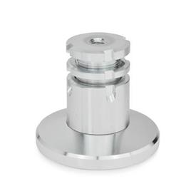 GN 360 Ausgleich-Stellfüße, Stahl Werkstoff: ST - Stahl<br />Form: B - mit Kontermutter<br />Fußdurchmesser d<sub>1</sub>: 79