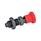 GN 817 Indexing Plungers, Steel, with Red Knob Type: CK - With rest position, with lock nut
Color: RT - Red, RAL 3000, matte finish