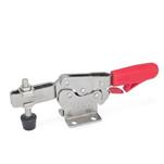 Stainless Steel Toggle Clamps, Operating Lever Horizontal, with Lock Mechanism, with Horizontal Mounting Base