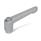 GN 300.2 Adjustable Hand Levers, Zinc Die Casting, Insert Steel Zinc Plated, with Internal Thread Color: SR - Silver, RAL 9006, textured finish