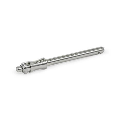GN 113.30 Ball Lock Pins, Titanium Type: M - With hollow for grip