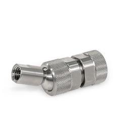 GN 782 Ball Joints, Stainless Steel Material: NI - Stainless steel<br />Type: KI - Ball with internal thread<br />Identification No.: 1 - Mounting socket with internal thread
