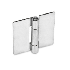 GN 136 Sheet Metal Hinges, Stainless Steel, Square or Vertically Elongated Material: NI - Plain<br />Type: A - Without bores<br />Length: l2 (q) - square