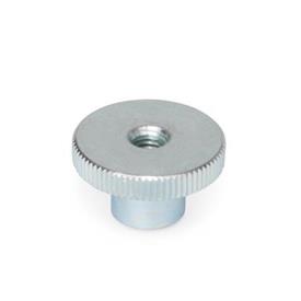 DIN 466 Knurled Nuts, Steel, Zinc Plated, High Type 