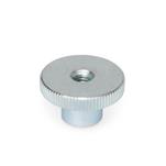 Knurled Nuts, Steel, Zinc Plated, High Type