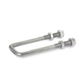 GN 951.2 Square U-Bolts, Stainless Steel 