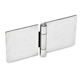 GN 136 Charnières en tôle, inox, allongées dans le sens horizontal Matériau: NI - blanc<br />Type: A - sans alésages<br />Bildvarianten: l1 (b) - sur les deux faces allongé