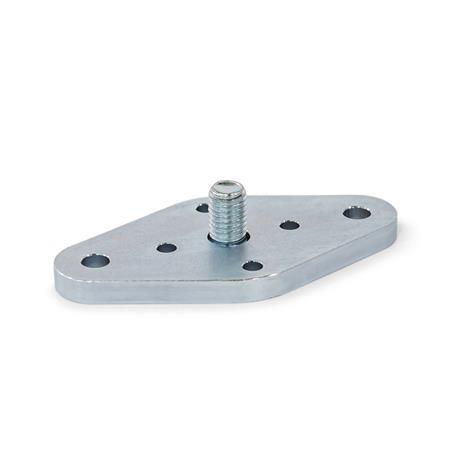 GN 1050.2 Flanges for Quick Release Couplings GN 1050 and Studs GN 1050.1 Coding: F - Fixed bearing