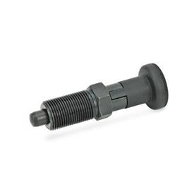GN 617.1 Indexing Plungers with Rest Position, Steel / Plastic Knob Material: ST - Steel<br />Type: A - Without lock nut