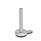 GN 32 Leveling Feet, Steel Sheet Metal, with Rubber Pad, with Mounting Flange Type (Base): A1 - Steel, zinc plated, rubber inlaid, black
Version (Screw): U - Without nut, hex socket at the top and wrench flat at the bottom