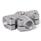GN 198 Angle Connector Clamps, Aluminum Finish: BL - Plain finish, matte shot-blasted