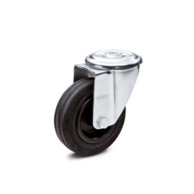 GN 22873 Medium Duty Casters, Wheel Tread Rubber, Wheel Core Polypropylene, Light Version Bearing type: G - Friction bearing<br />Type (bracket): R - Swivel bracket with center hole<br />Coding: L - Light version<br />Material (bracket): ST - Steel sheet metal