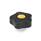 GN 5337.1 Star Knobs with Protruding Steel Bushing, with Cover Cap Type: E - With cover cap (threaded blind bore)
Color of the cover cap: DGB - Yellow, RAL 1021, matte finish