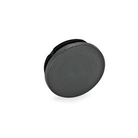 GN 991 Endstopfen, Kunststoff, rund oder quadratisch d / s: D - Durchmesser<br />Farbe: SW - schwarz, RAL 9005, matt