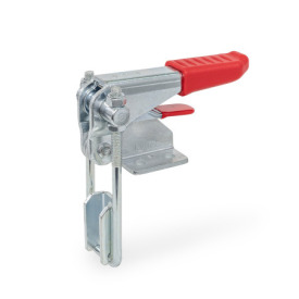 GN 851.4 Latch Type Toggle Clamps, Steel / Stainless Steel, for Pulling Action, with Lock Mechanism Type: T3L - With square U-bolt, with catch<br />Material: ST - Steel