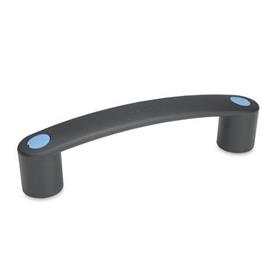 GN 628 Cabinet U-Handles, Plastic Color of the cover cap: DBL - Blue, RAL 5024, matte finish