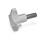 GN 6335.5 Hand Knobs, Aluminum, Threaded Stud Stainless Steel Finish: AM - Tumbled