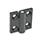GN 437 Hinges, with Adjustable Friction, Zinc Die Casting Finish: SW - Black, RAL 9005, textured finish