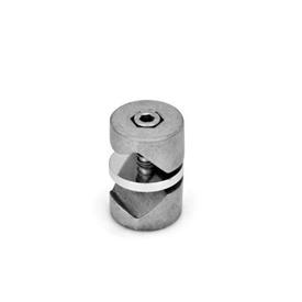 GN 490 Swivel Clamp Connector Joints Type: A - with socket cap screw DIN 912<br />Finish: MT - matte finish, Tumbled