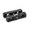 GN 474.3 Parallel Mounting Clamps with Adjustable Spindle, Aluminum Type: S - With four socket cap screws
Finish: ELS - Anodized, black