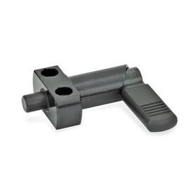 GN 612.2 Cam Action Indexing Plungers, Flange for Surface Mounting Type: B - With plastic cap