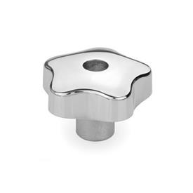 GN 5336 Star Knobs, Aluminum Type: D - With threaded through bore<br />Finish: PL - Polished