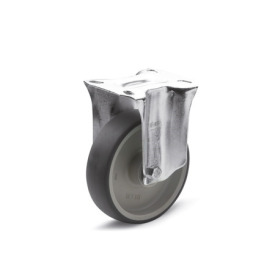 GN 22872 Medium Duty Casters, Wheel Tread Thermoplastic Elastomer, Wheel Core Polypropylene, Light Version Bearing type: G - Friction bearing<br />Type (bracket): B - Rigid bracket<br />Coding: L - Light version<br />Material (bracket): ST - Steel sheet metal, zinc plated