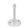 GN 23 Piedini di livellamento, acciaio INOX Tipo (base): D1 - Finitura tornita, con fondo in gomma, intarsiato, colore nero
Versione della vite: SK - Con dado, esagono esterno in basso