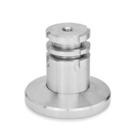GN 360 Stainless Steel Leveling Sets Material: NI - Stainless steel<br />Type: B - With lock nut<br />Foot diameter: d1>d4