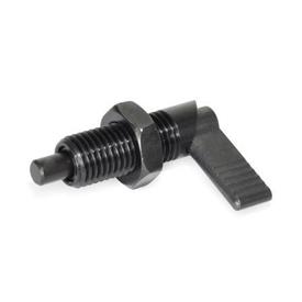 GN 721.1 Cam Action Indexing Plungers, Steel, with Locking Function Type: LAK - Left-hand lock, with lock nut